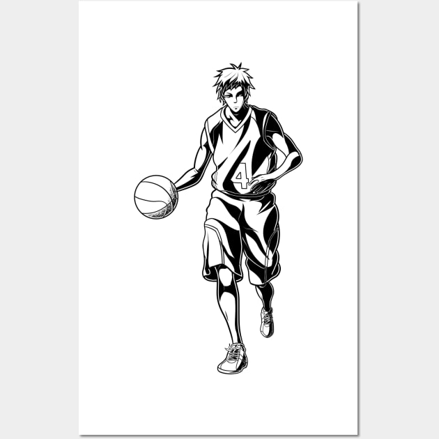 Seijuro Akashi in Action Line Art Wall Art by Paradox Studio